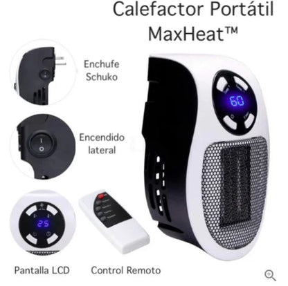 🔥CALEFACTOR PORTÁTIL🔥 MaxHeat™ 500W CON CONTROL REMOTO